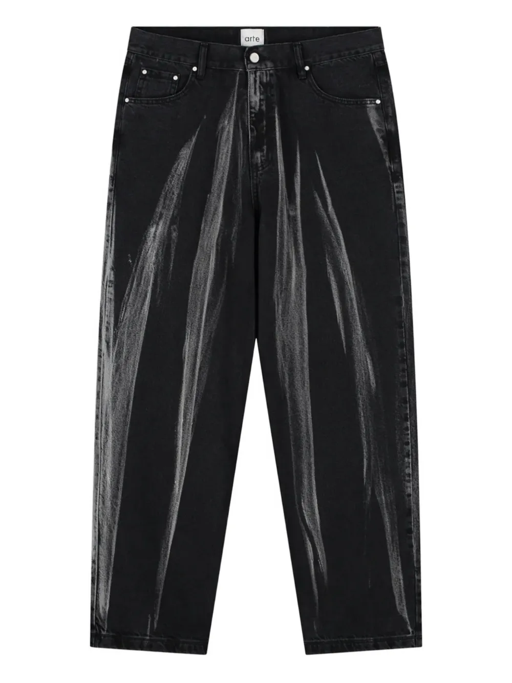 Arte Antwerp Washed Trousers In Black