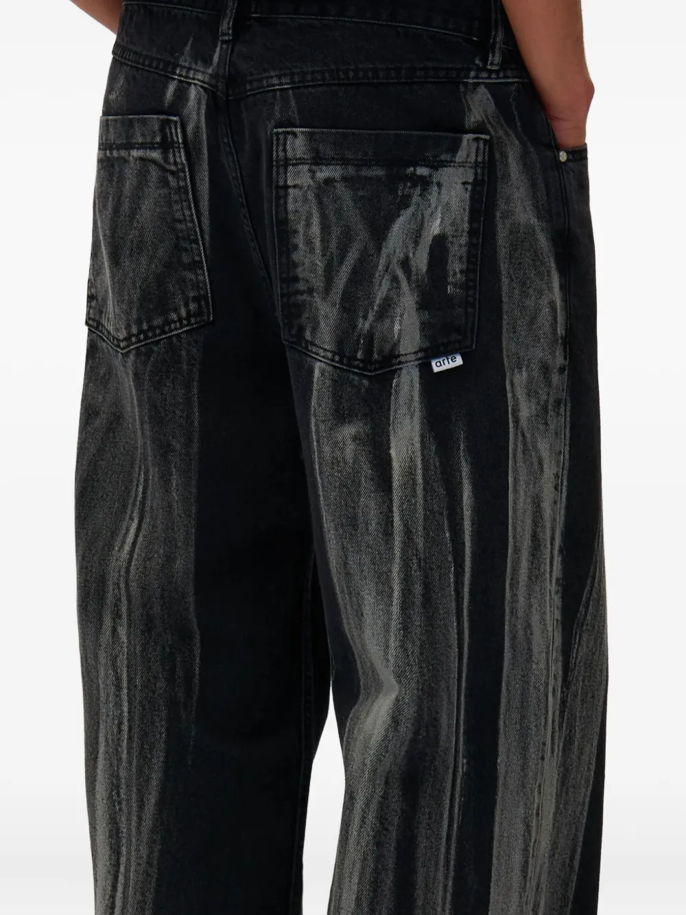 Arte Antwerp Washed Trousers In Black