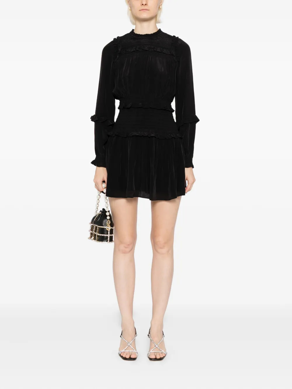 Needle & Thread Emilia mini-jurk - Zwart
