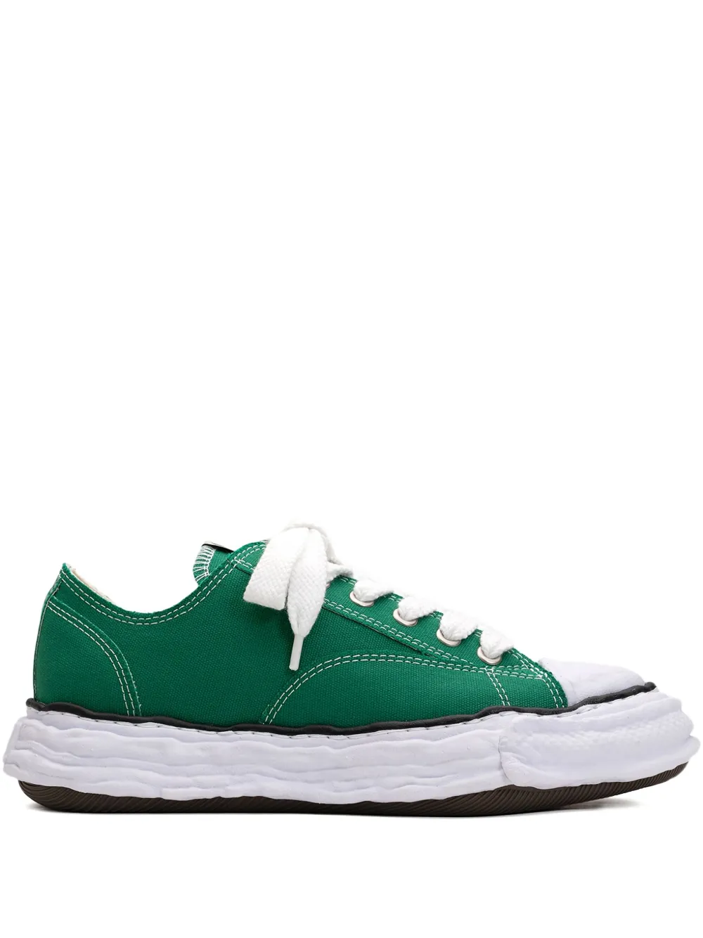 Maison MIHARA YASUHIRO Hank lace-up low-top sneakers Green