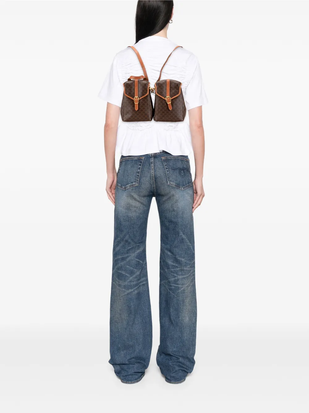 Celine Pre-Owned 1995 Mini Macadam Coated Canvas Twin backpack | Pre-Owned | Image 2