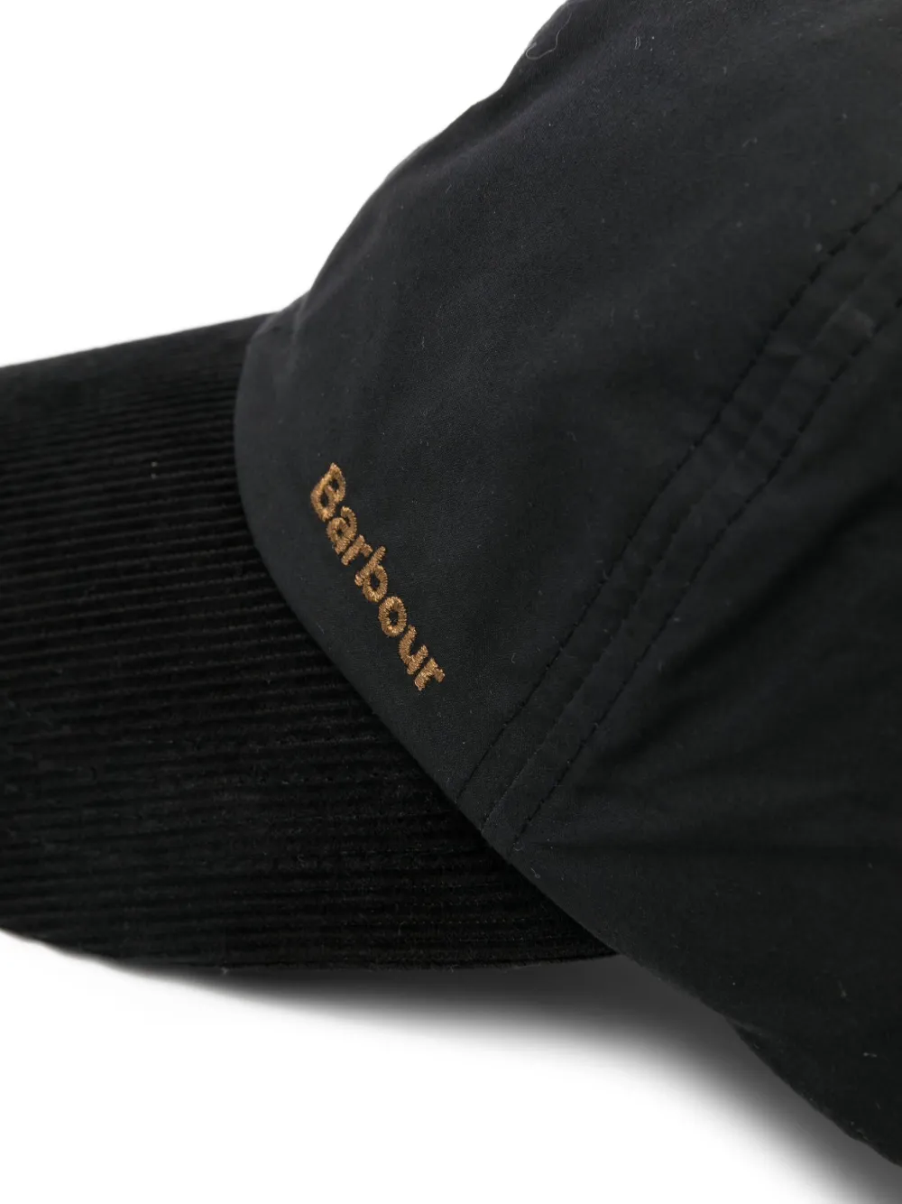 Barbour Pet met ribfluwelen rand Zwart