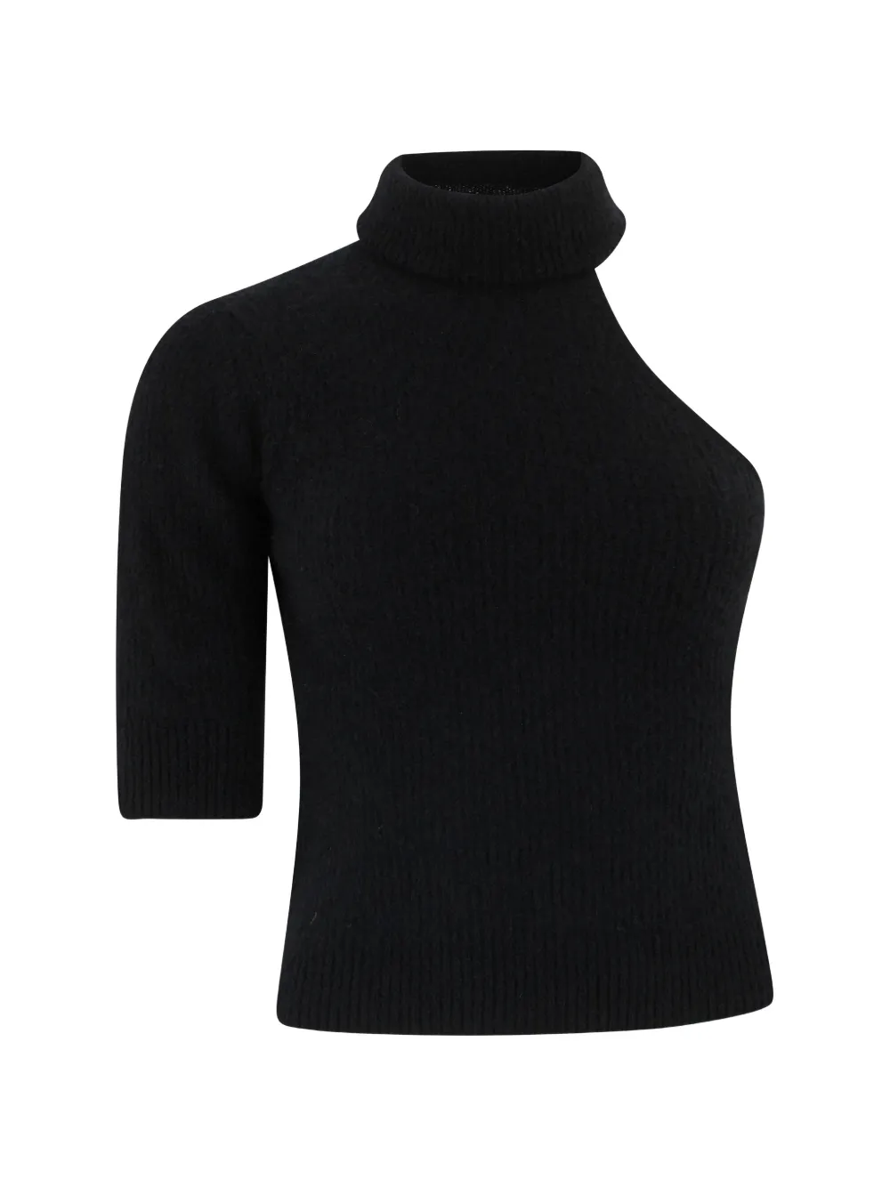 Roberto Collina one-shoulder roll-neck sweater - Schwarz