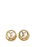 Louis Vuitton Pre-Owned 2020 Gold Plated Boucle de Reuil Maxi Studs LV Stellar Push Back Earrings costume earrings