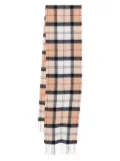 Barbour check-fringe scarf - Neutrals