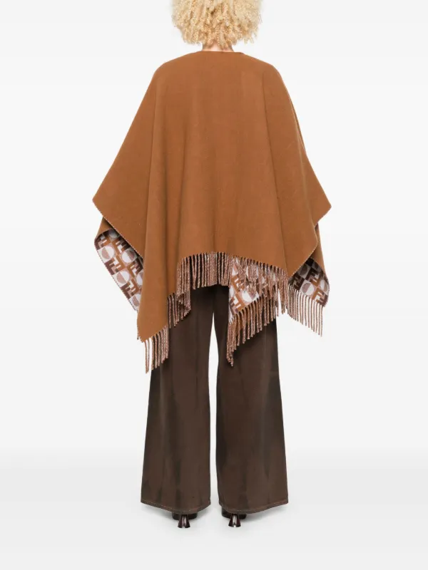 FENDI fringe-detail Cape Brown FARFETCH GE