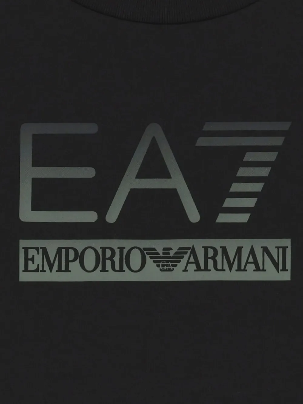 Emporio Armani Kids T-shirt met logoprint Zwart