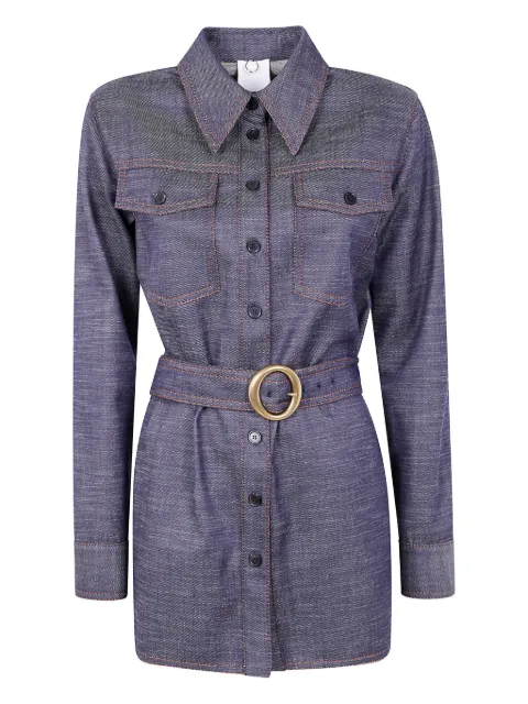 Mantu belted denim shirt