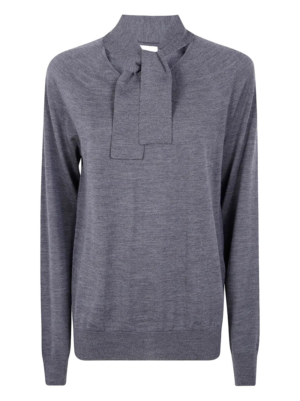 Mantu tie-neck wool sweater | Grey | Image 1