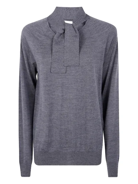 Mantu tie-neck wool sweater 