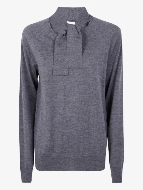 Mantu tie-neck wool sweater 