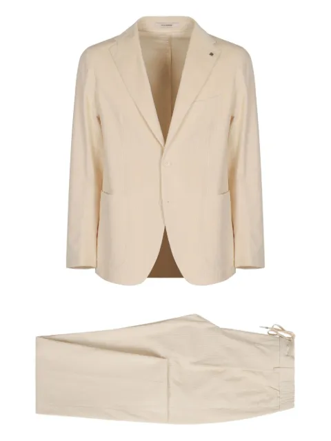 Tagliatore two-button textured-effect suit