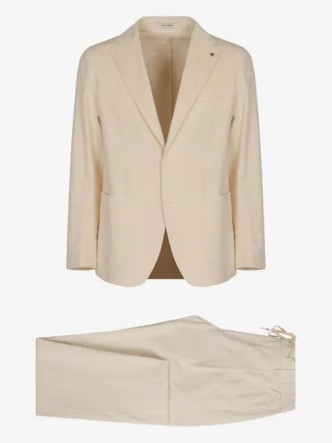 Tagliatore two-button textured-effect suit