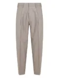 slowear pleated cotton-blend trousers - Neutrals
