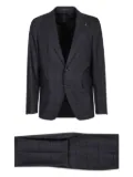 Tagliatore checked-pattern two-button suit - Grey