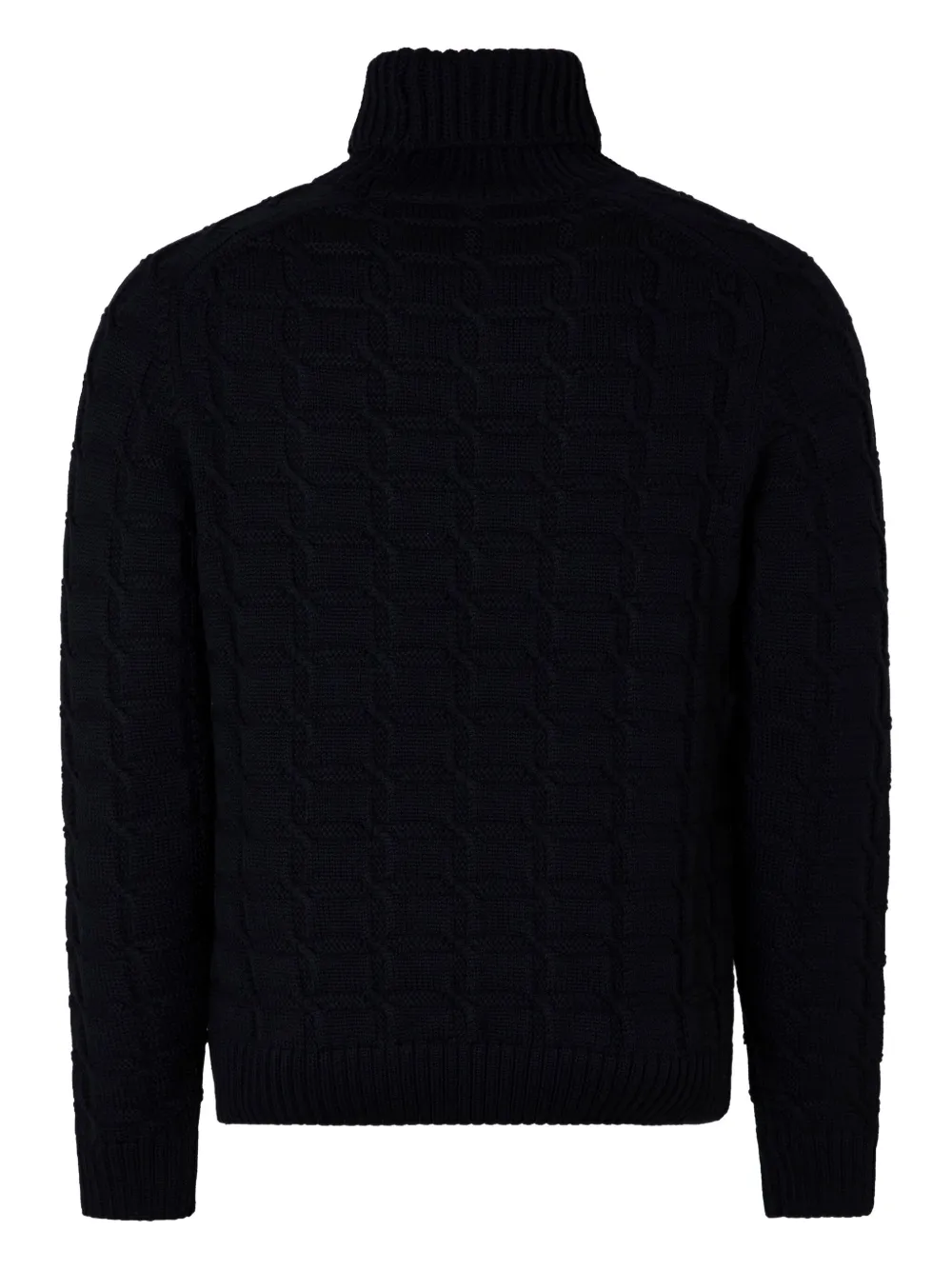 Slowear cable-knit turtleneck sweater - Zwart