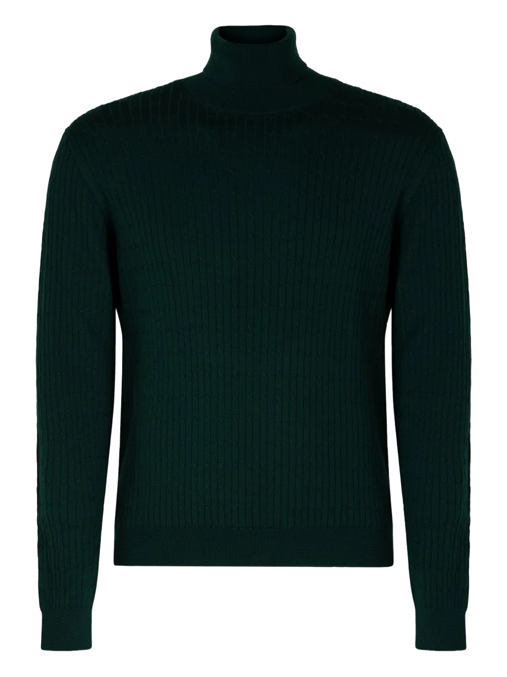 slowear cable-knit turtleneck sweater | Green | Image 1