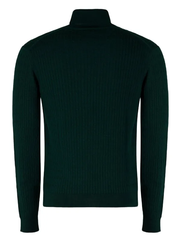 Slowear cable-knit Turtleneck Sweater Green FARFETCH JO