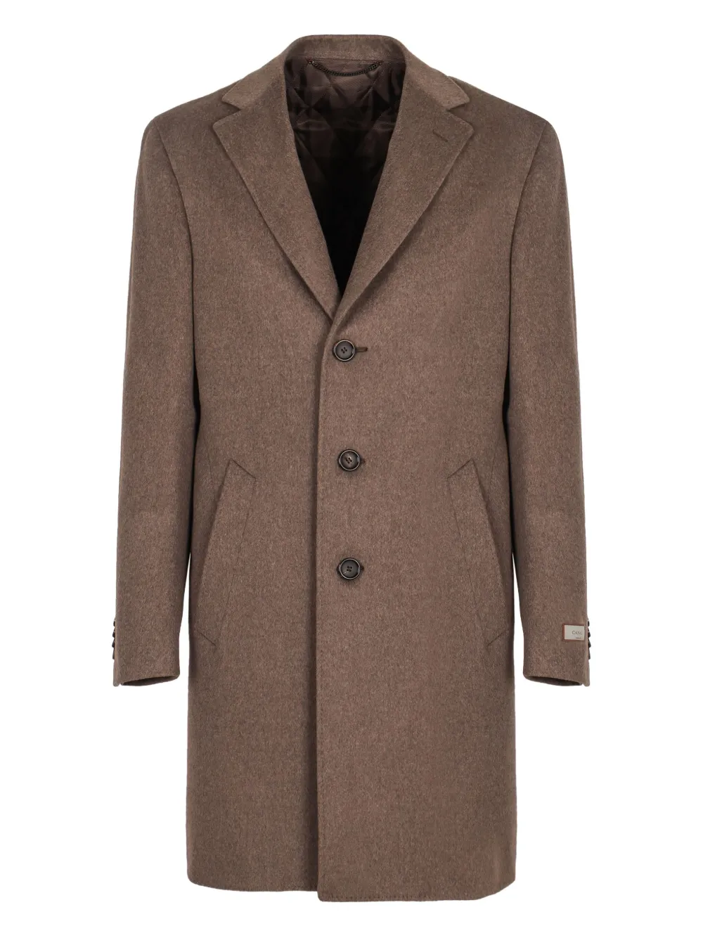 Canali single-breasted wool coat | Brown | Image 1