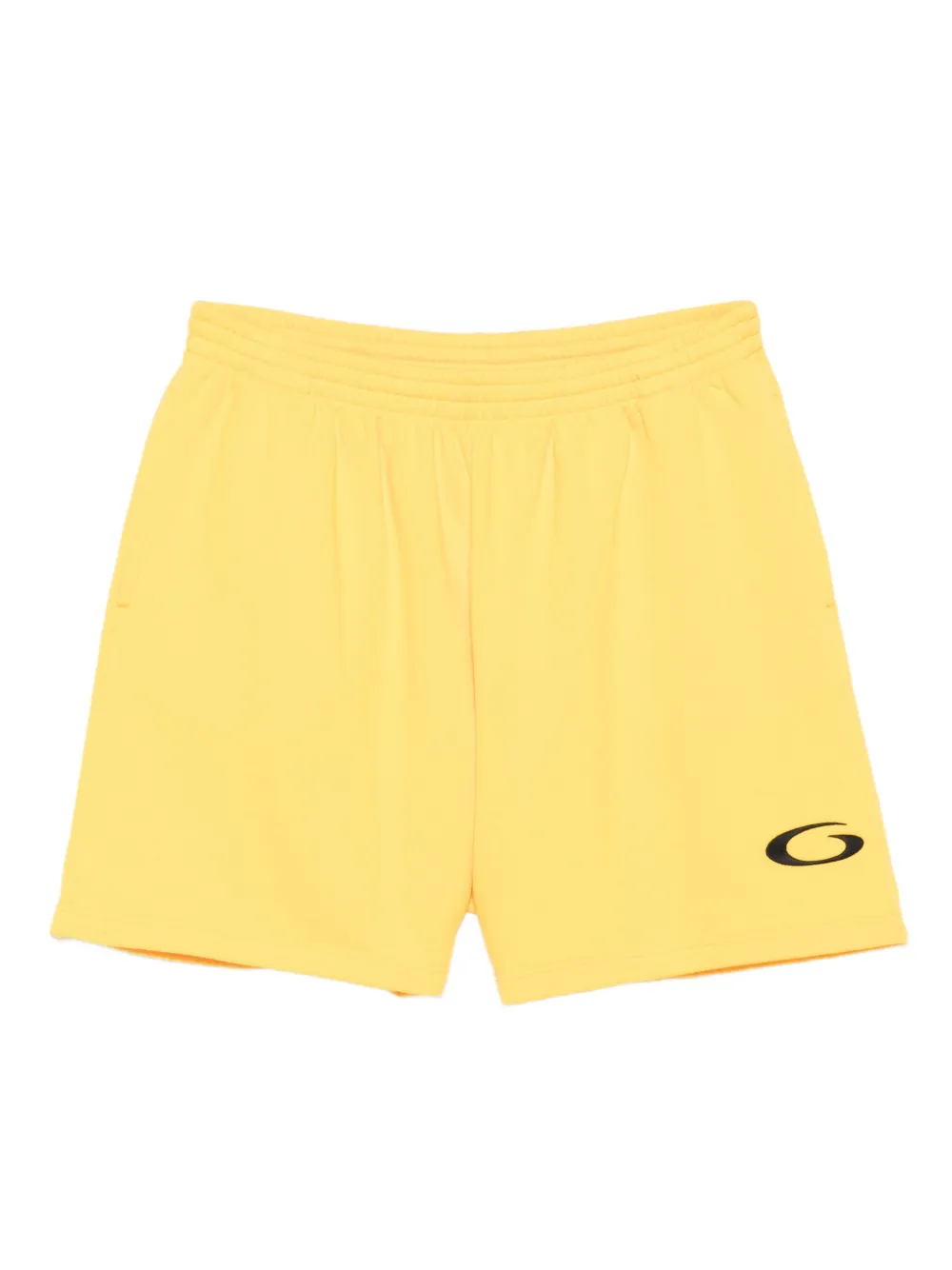 Balenciaga Stretchbund-Shorts mit Logo-Stickerei - Gelb