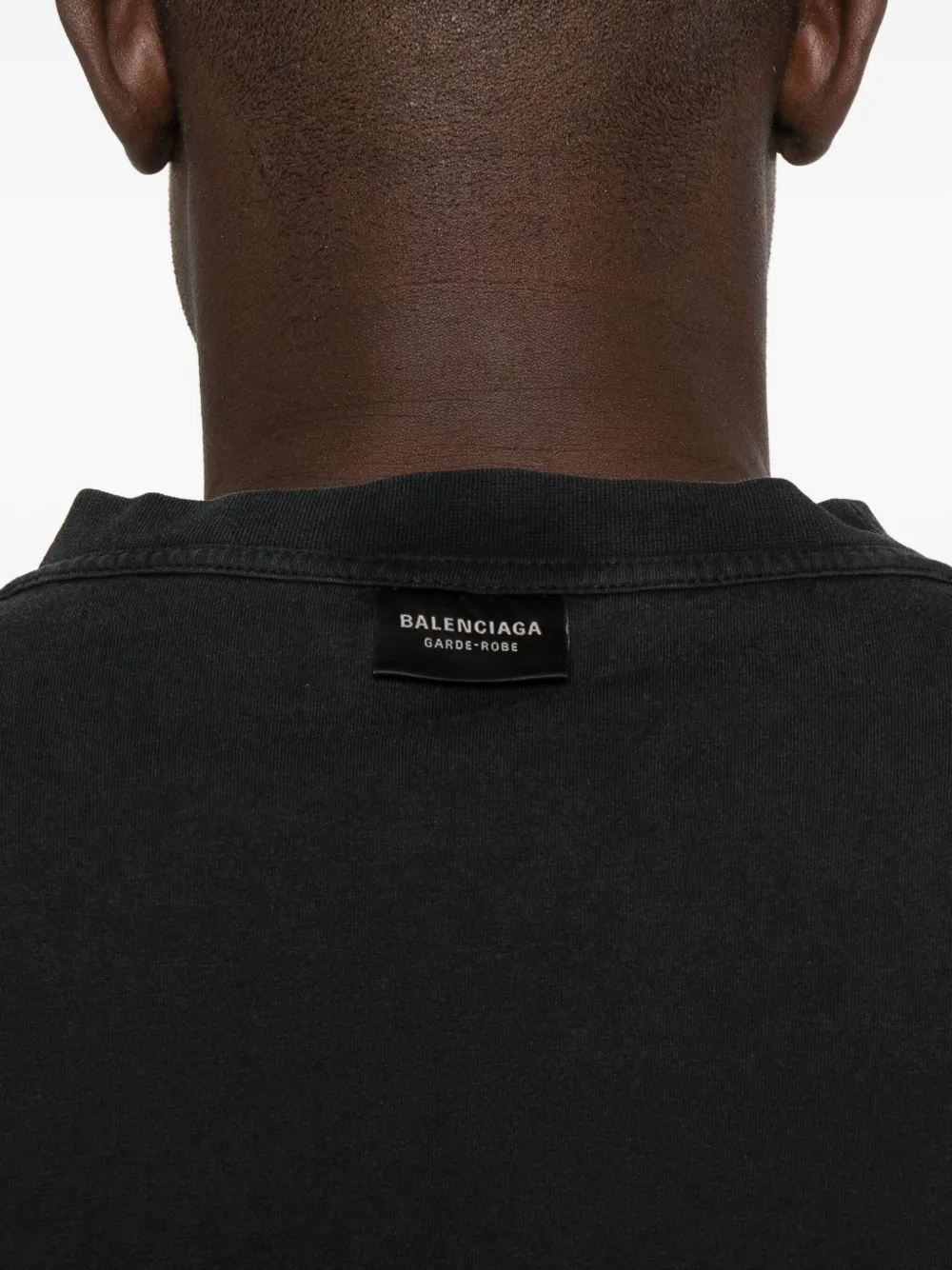 Balenciaga Katoenen T-shirt met korte mouwen Zwart