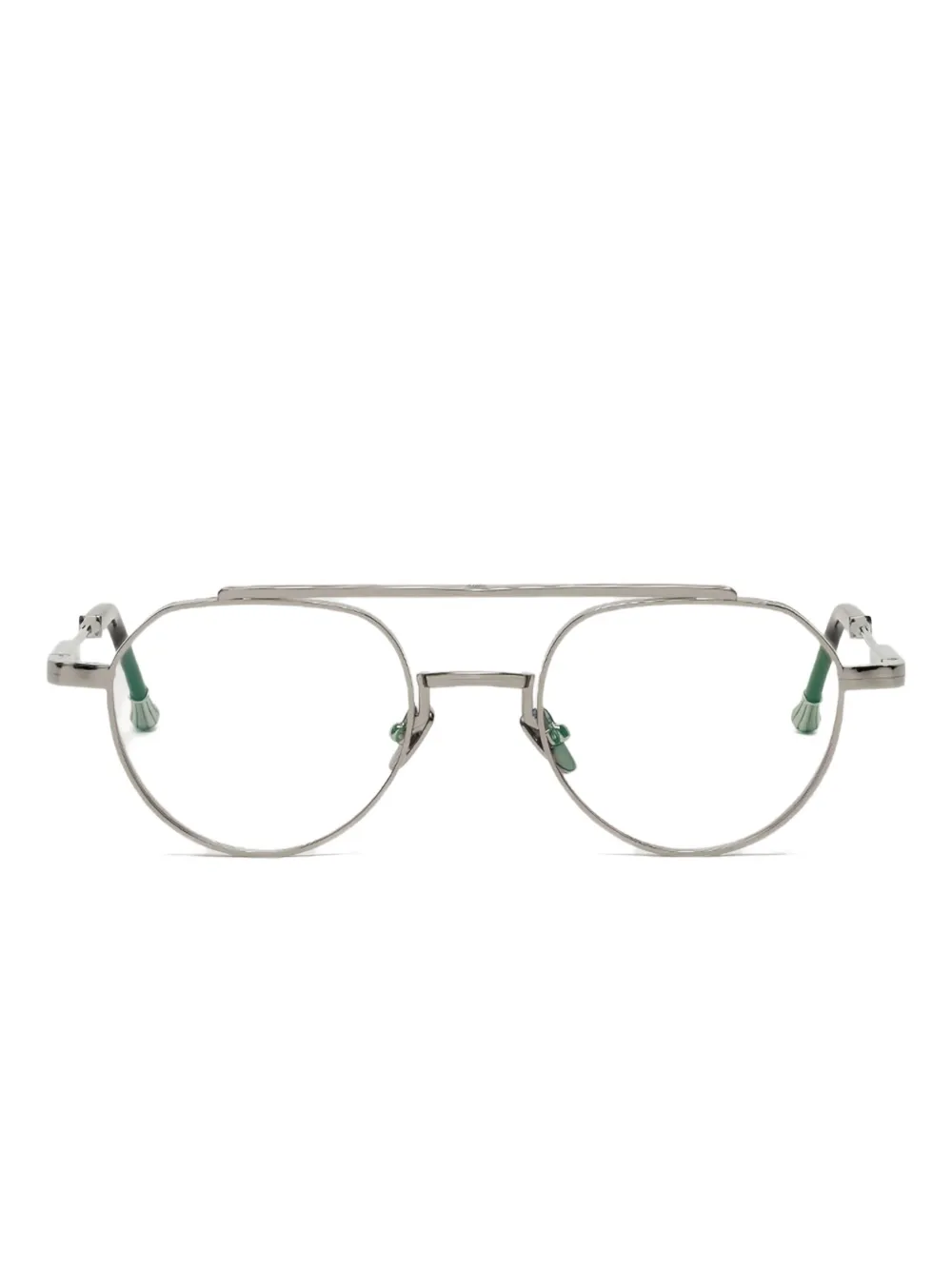 John Dalia JULIA oval-frame glasses - シルバートーン John Dalia JULIA oval-frame glasses - シルバートーン