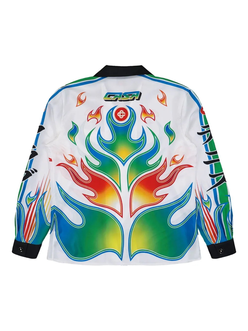 Casablanca flame-pattern Cuban-collar shirt | Women | Image 2