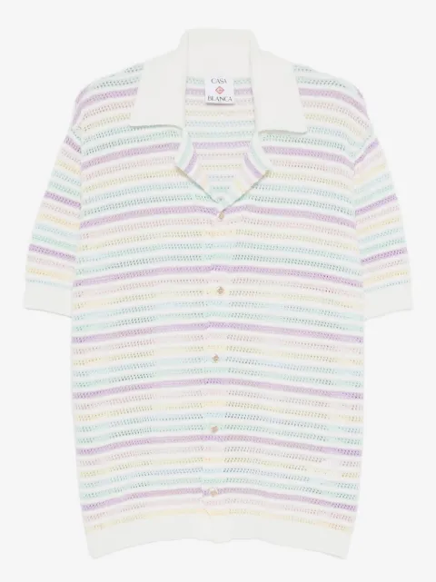 Casablanca camisa manga corta con rayas estampadas
