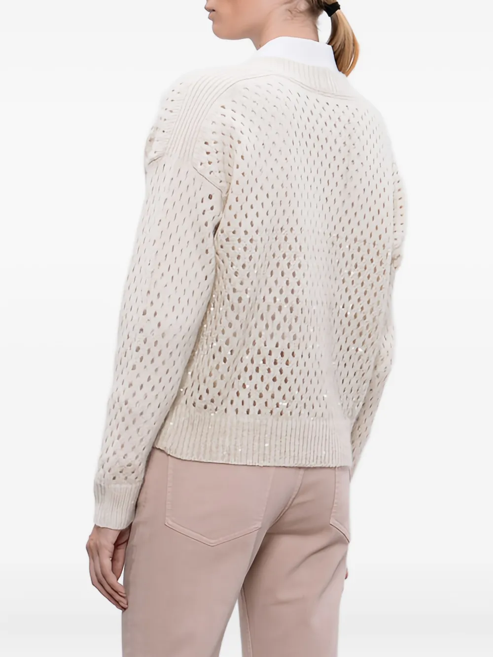 Peserico Vest met V-hals Beige