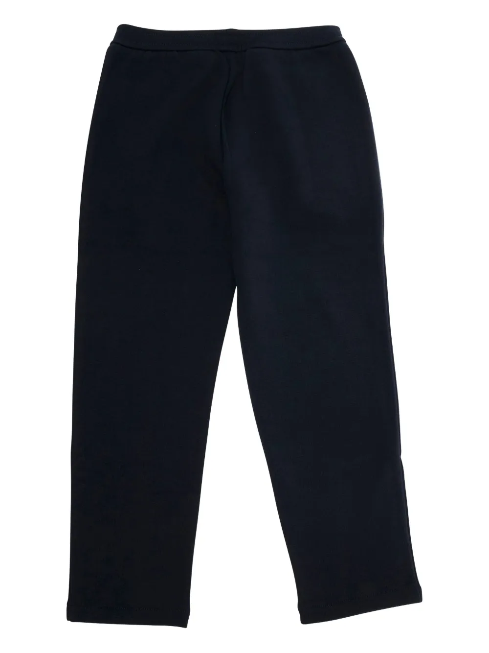 Emporio Armani Ribbed-pockets Drawstring Track Pants In Blue