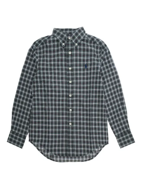 POLO RALPH LAUREN KIDS plaid long-sleeve shirt