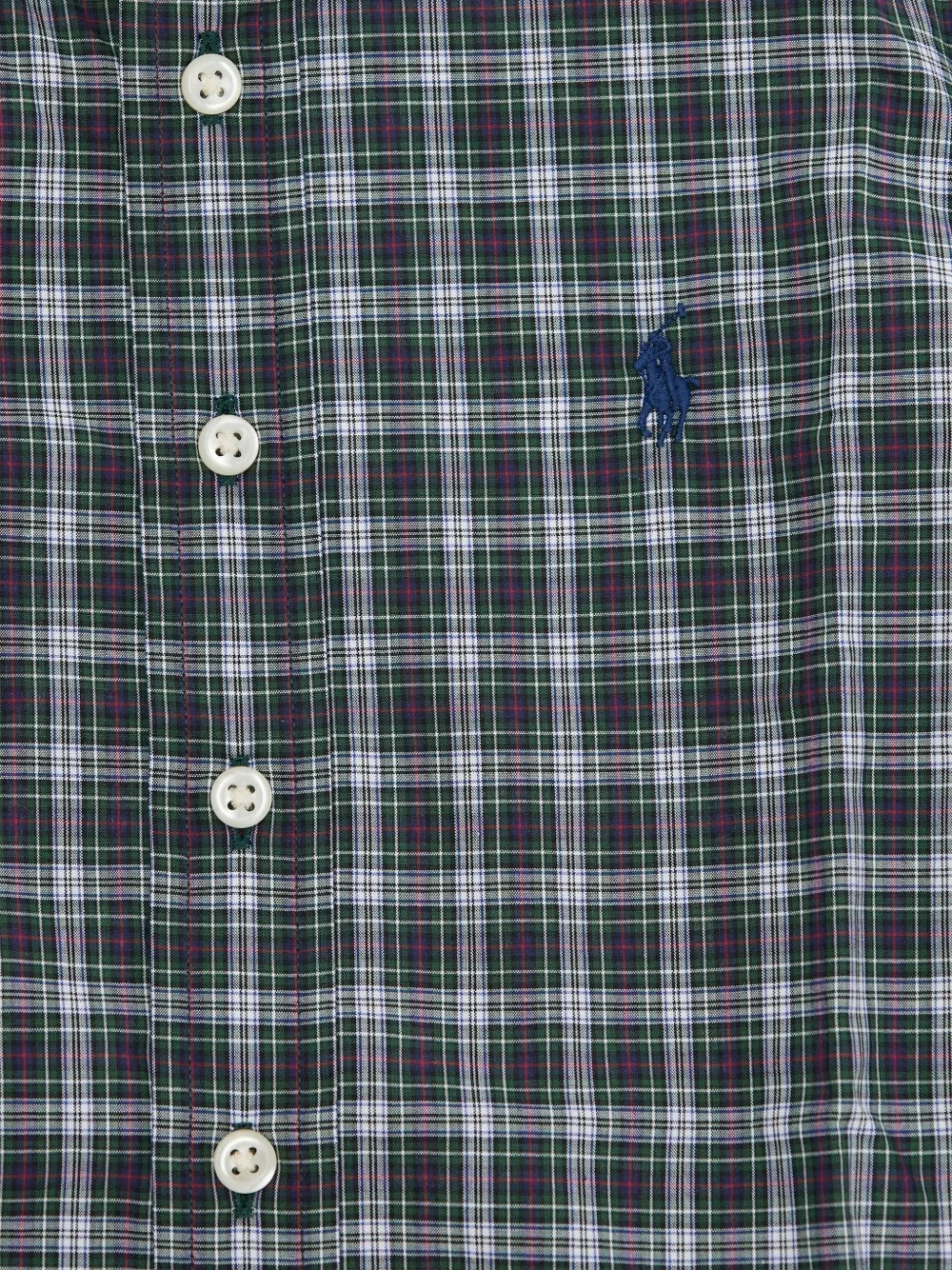 POLO RALPH LAUREN KIDS Geruit shirt met lange mouwen Groen