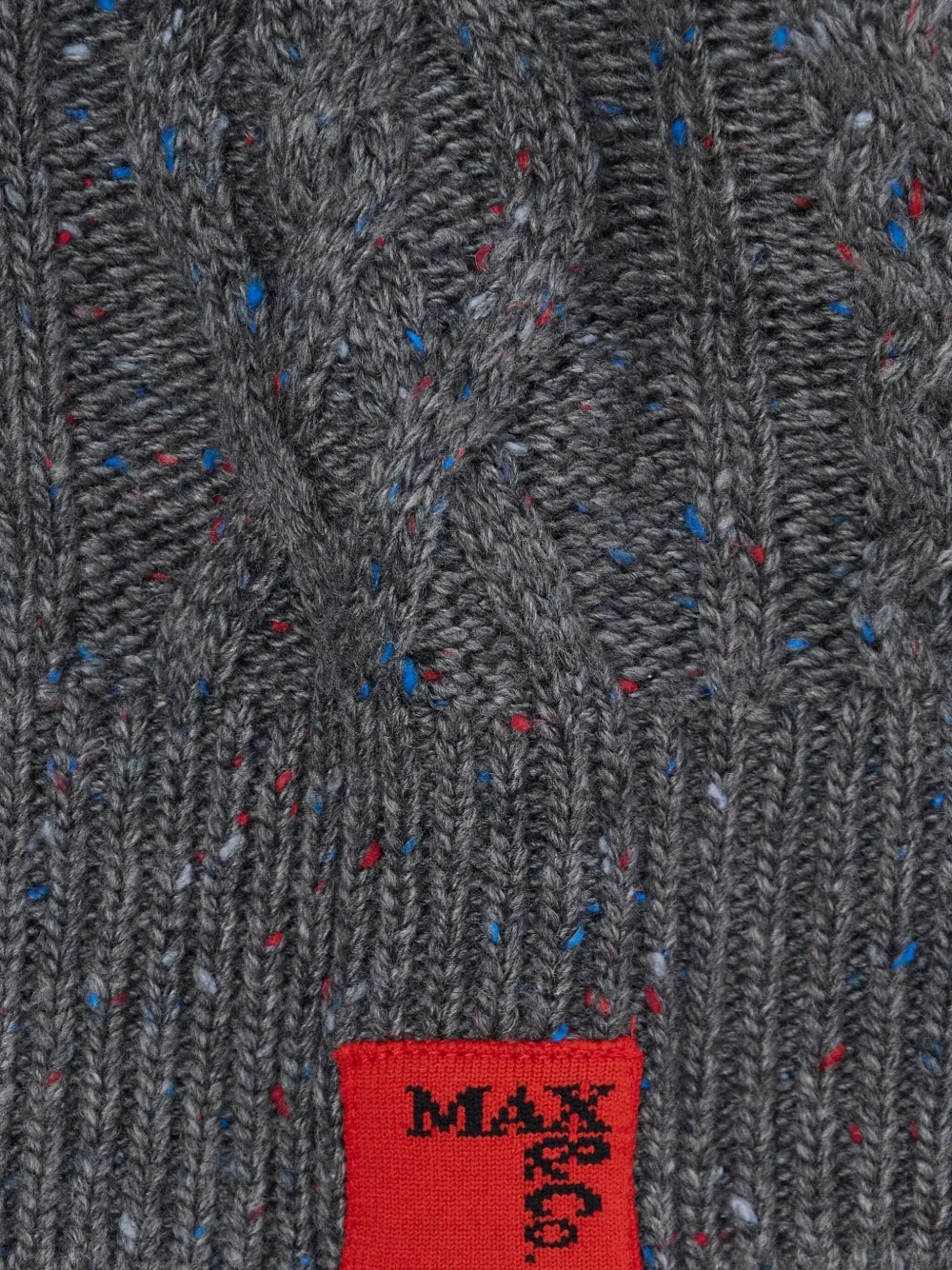 MAX&Co. Kids Kabelgebreid poloshirt met rits Grijs