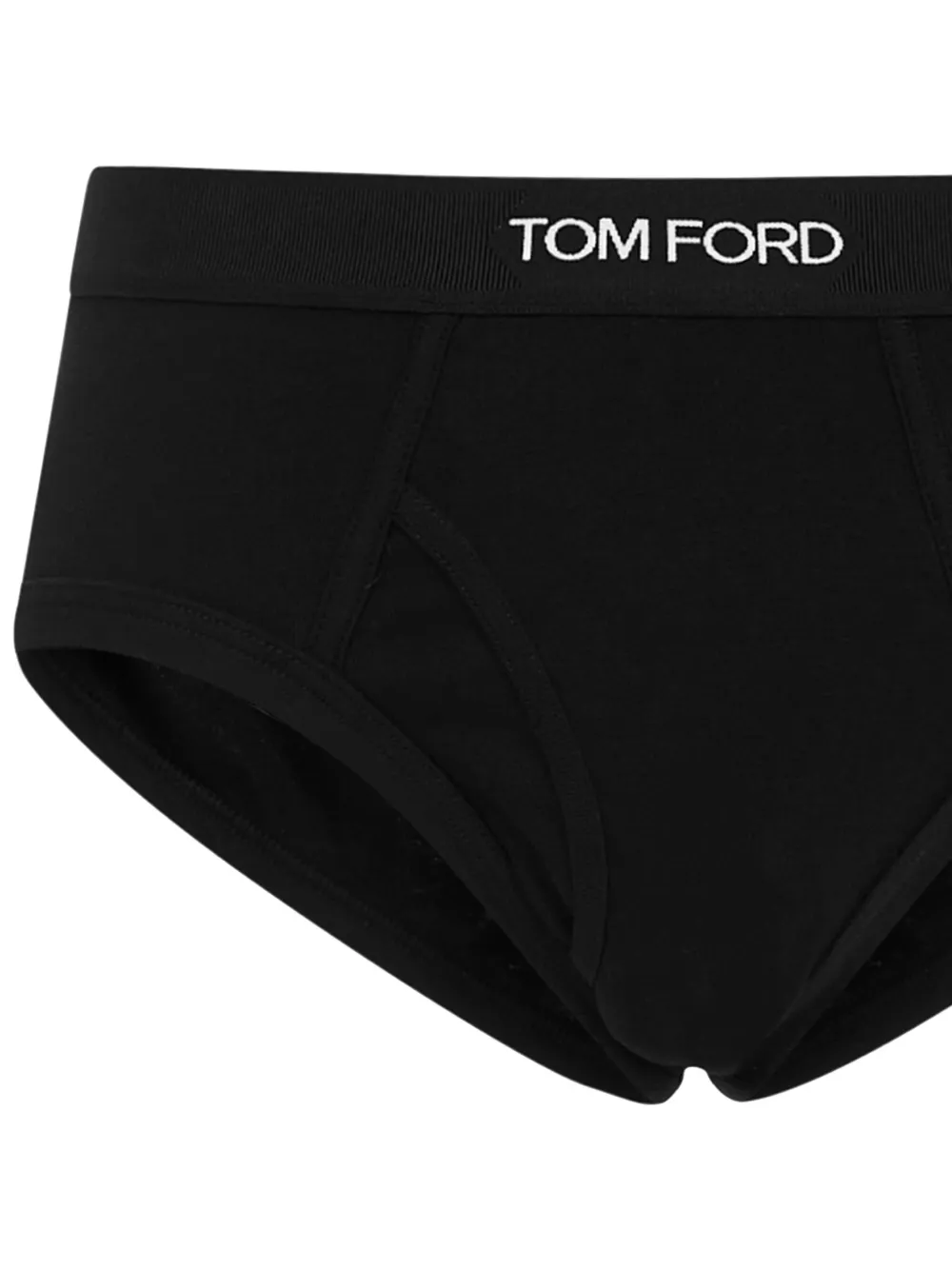 Tom Ford Grosgrain-waistband Jersey Briefs In Black