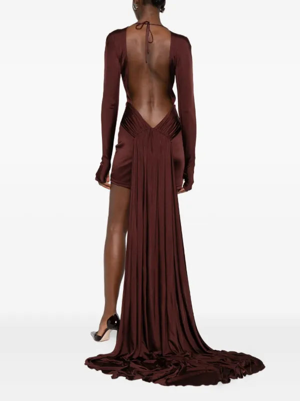 david koma dress Asymmetric gown in orange - David Koma