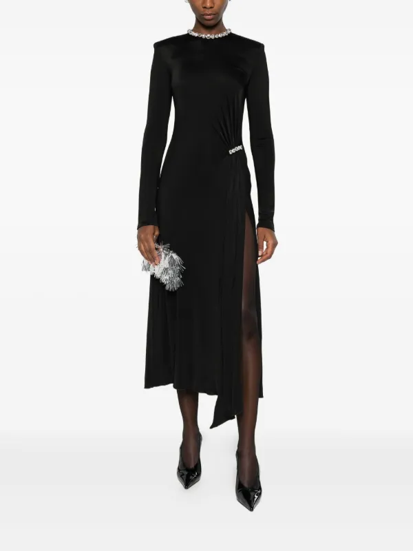 david koma resort 2023 crystal-embellished dress David Koma Crystal-embellished asymmetric gown David Koma