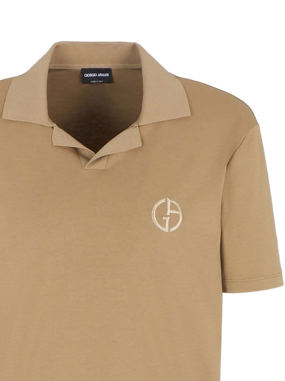 Giorgio Armani T-shirt met geborduurd logo - Beige