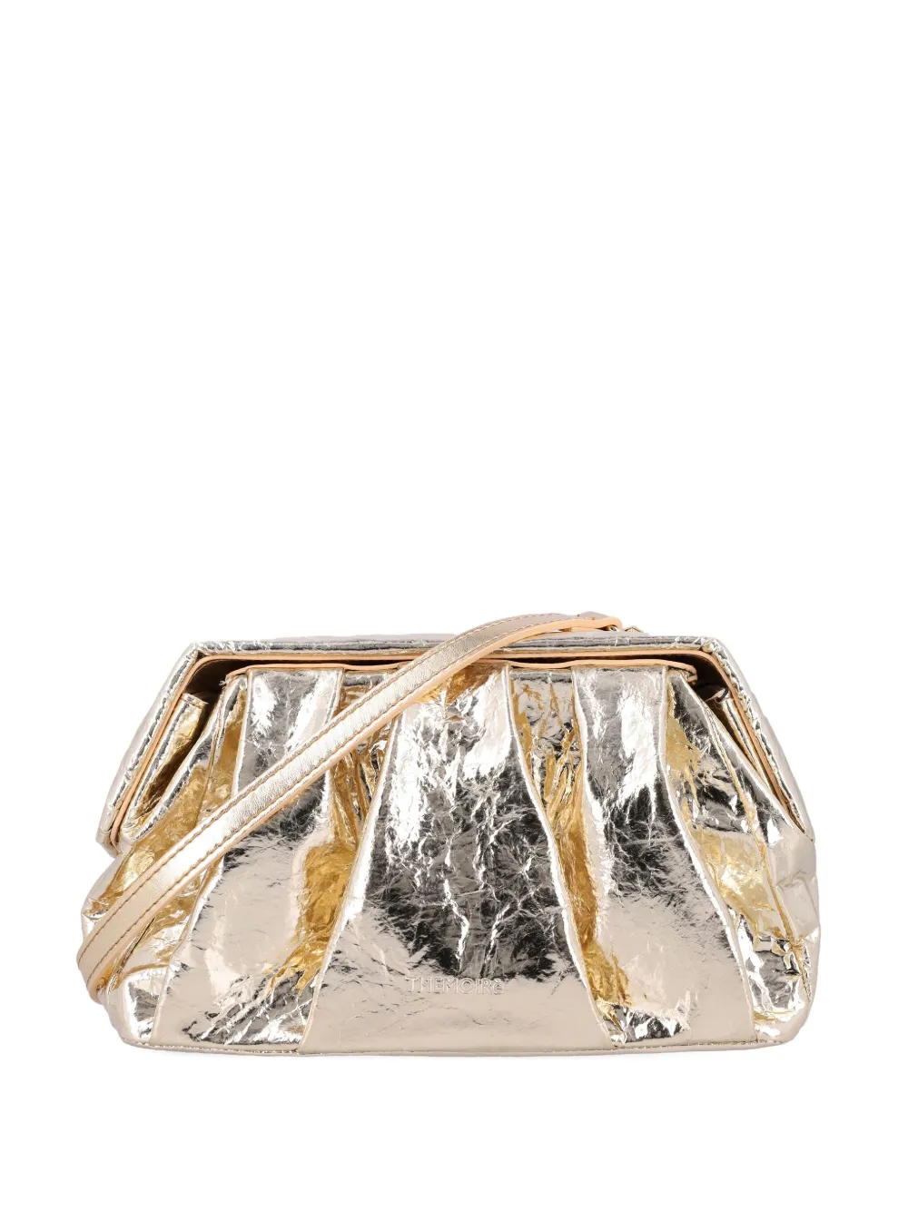 Themoirè Afrodite pleated metallic clutch | Gold | Image 1