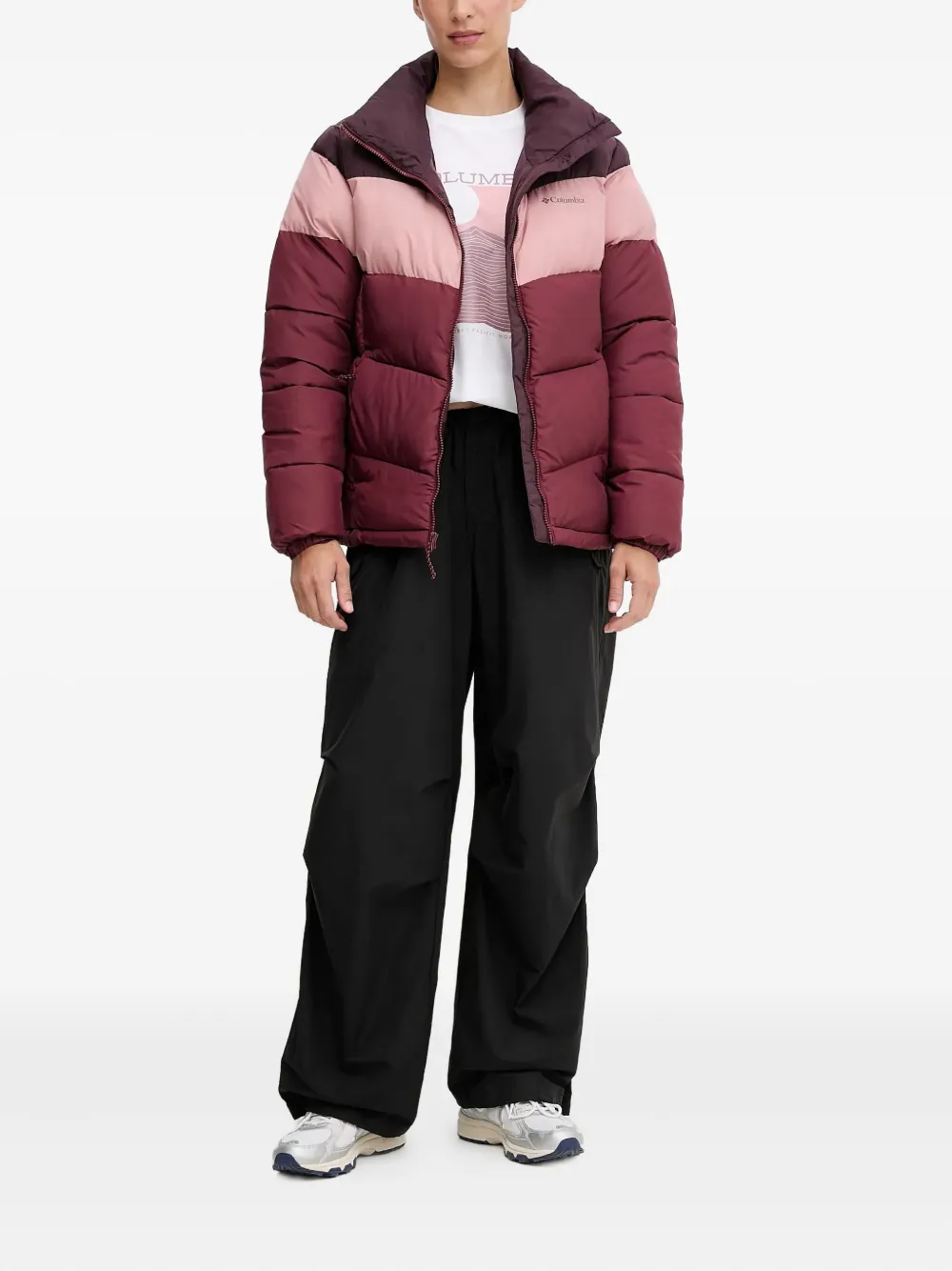Columbia Puffect™ Ii Colorblock Padded Jacket In Red