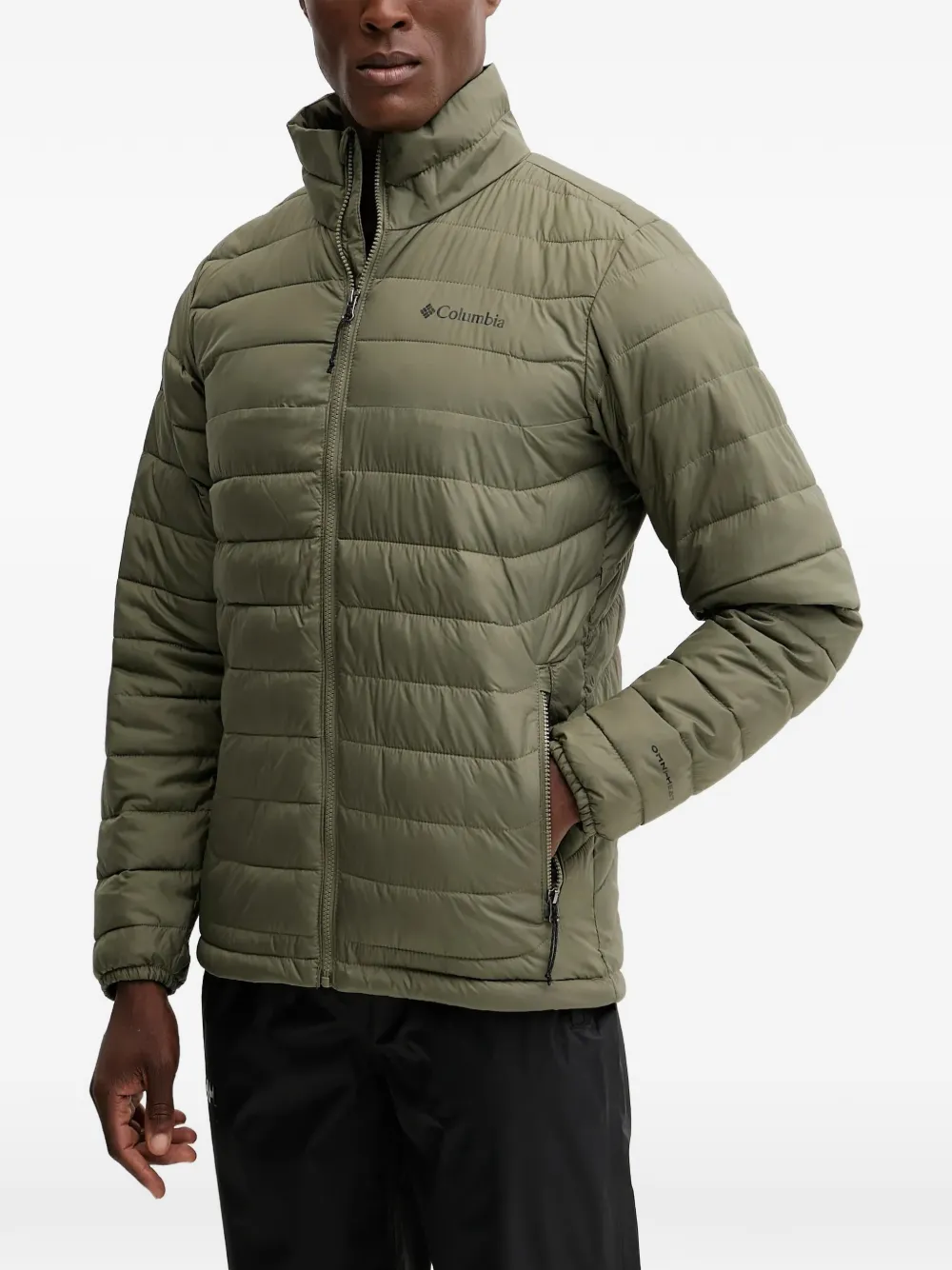 Columbia zip quilted performance jacket | Green | Image 1