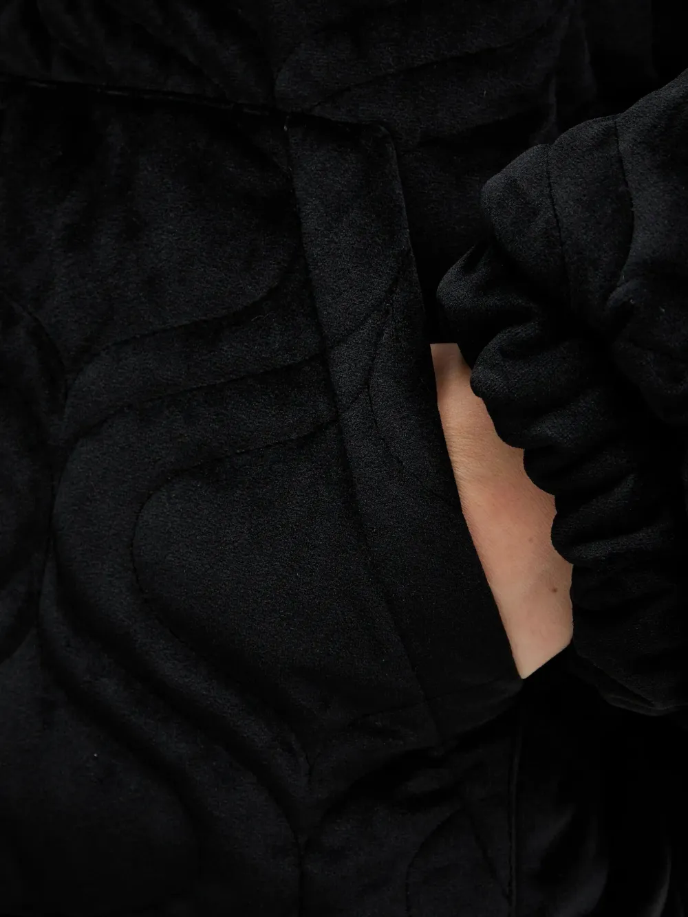 Charo Ruiz Brume Quilted Zip Jacket In Black