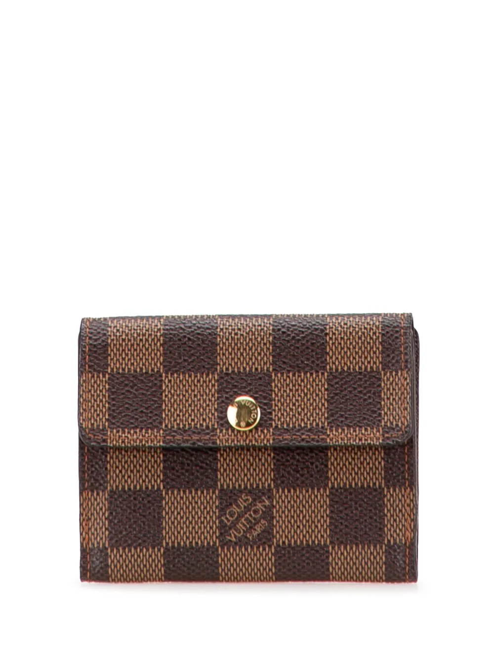 Pre-owned Louis Vuitton 2005 Damier Ebene Ludlow Wallet Small Wallets In Brown