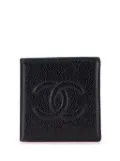 CHANEL Pre-Owned 1996-1997 CC Caviar Bifold Wallet small wallets - Black