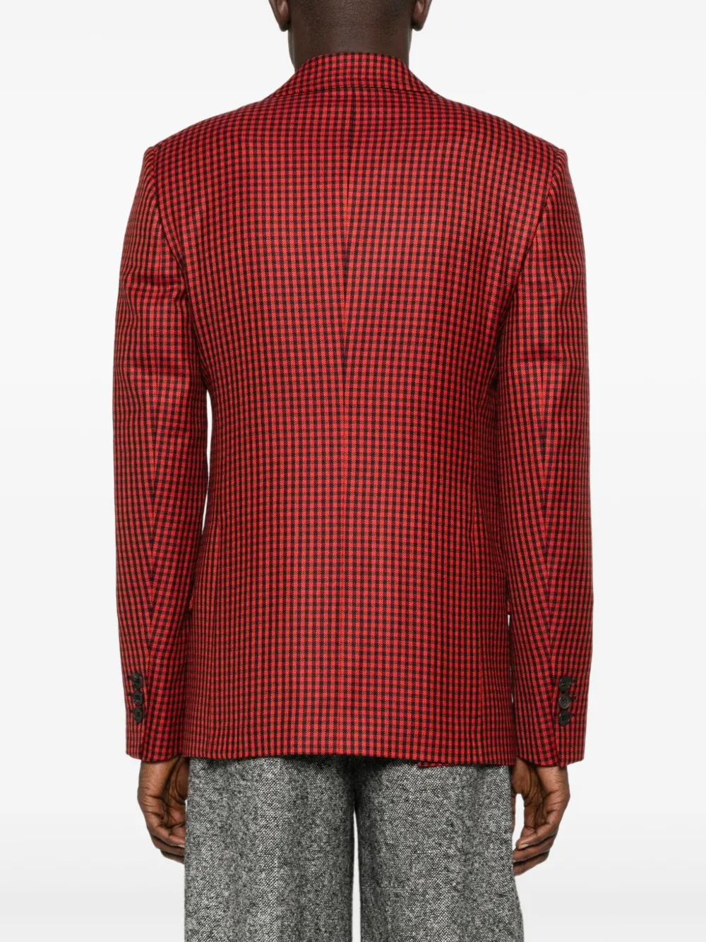 Vivienne Westwood Gingham-check Single-breasted Blazer In Red