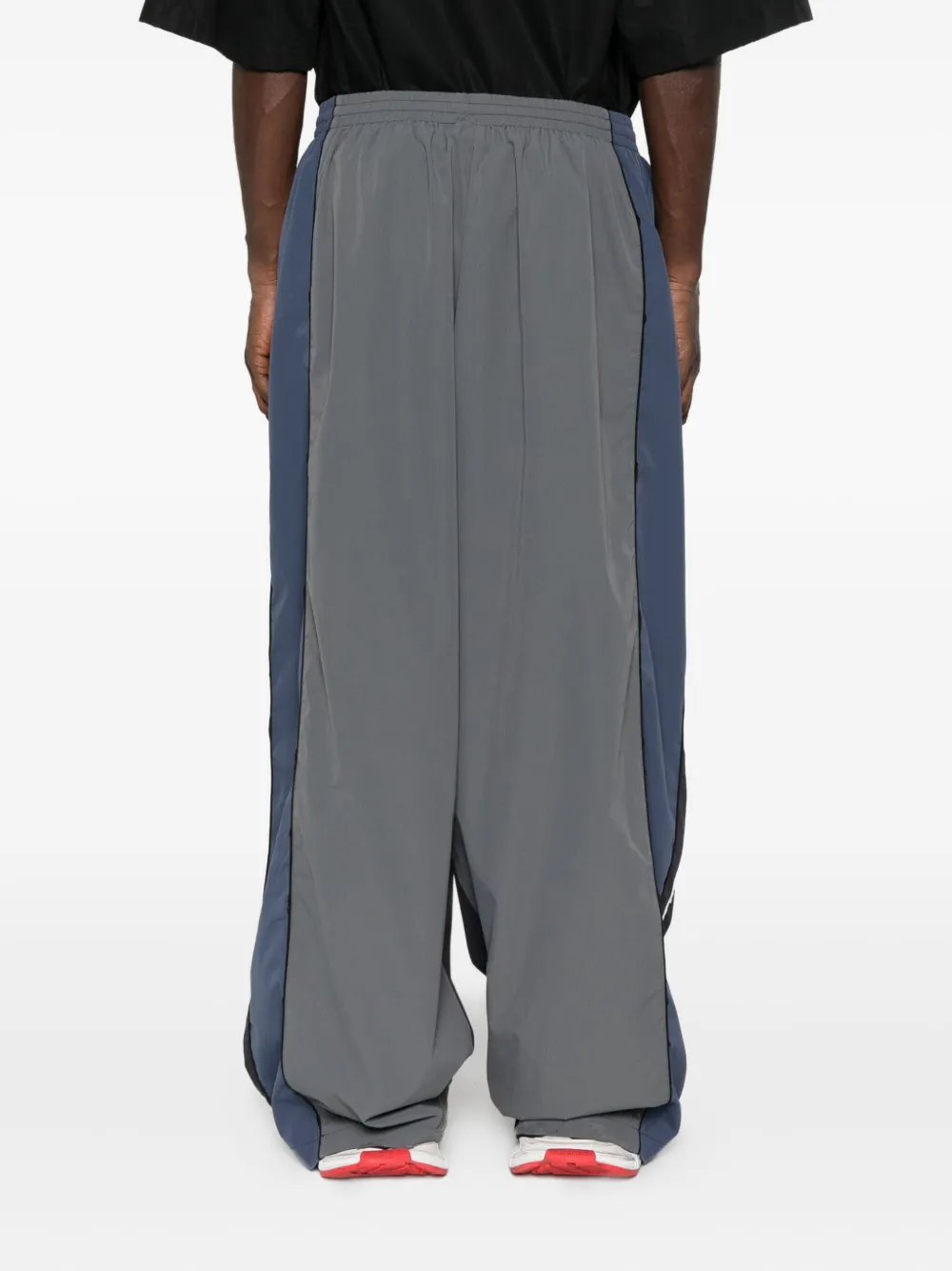 Balenciaga Sporty Trousers Featuring Side Stripes In Gray