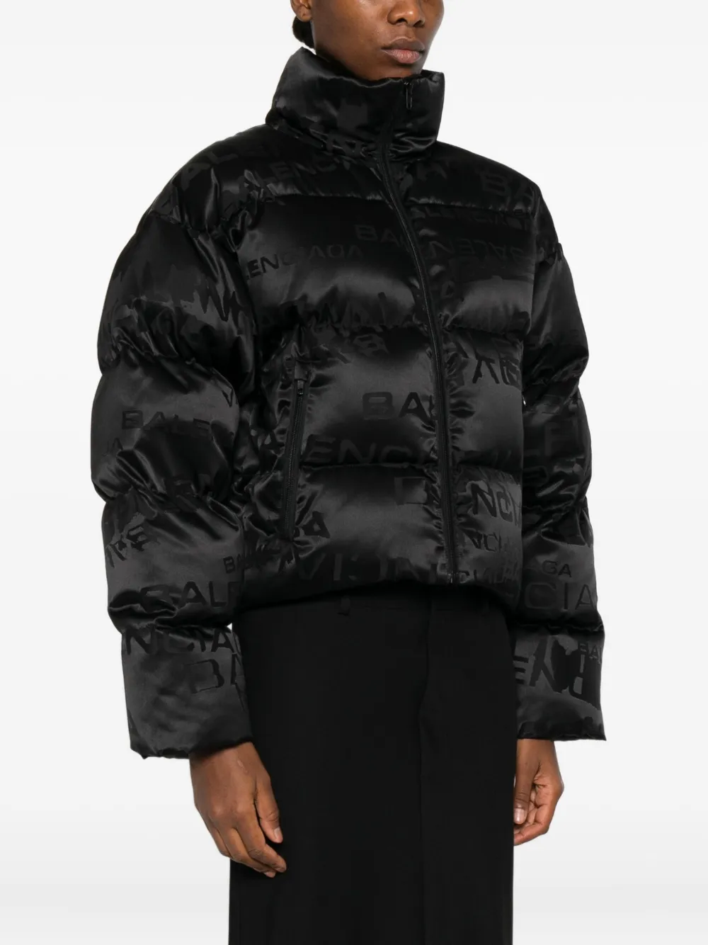 Balenciaga Donsjack met logoprint Zwart