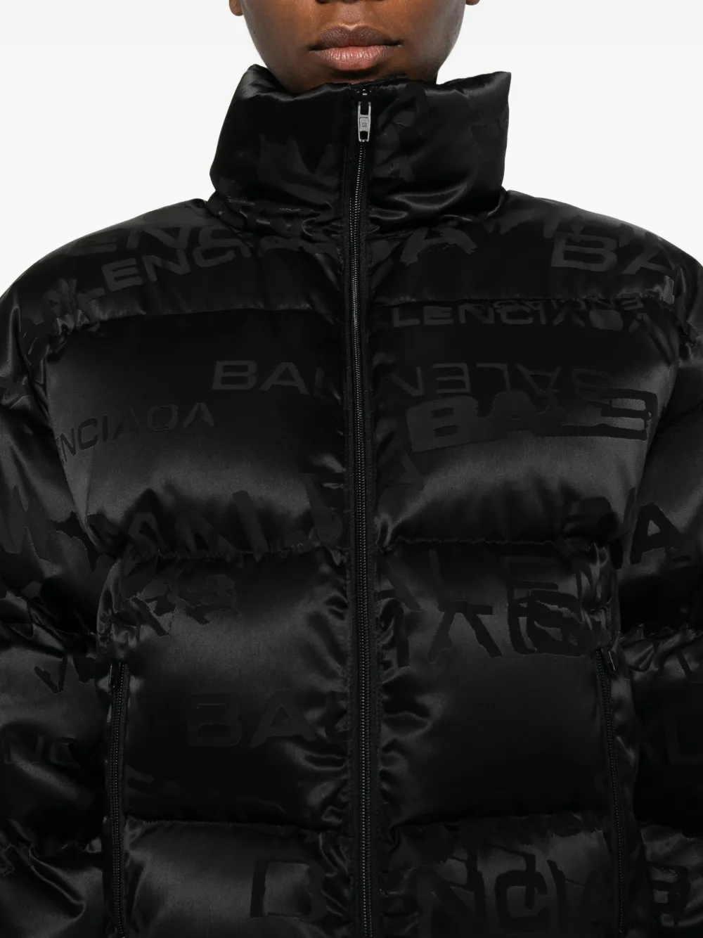 Balenciaga Donsjack met logoprint Zwart