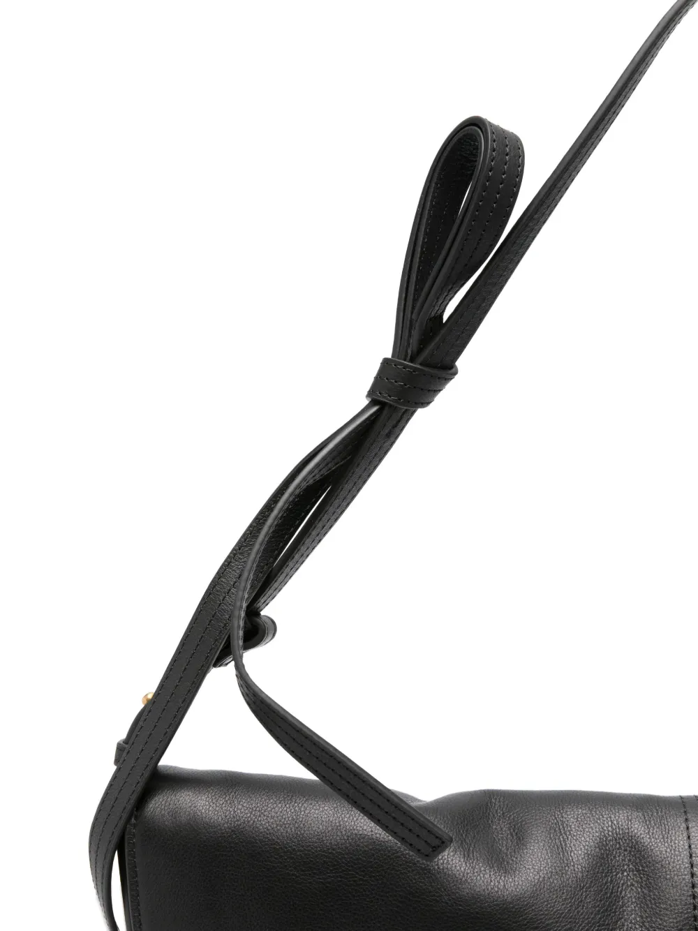 Patrizia Pepe Flap-closure Leather Shoulder Bag In Black
