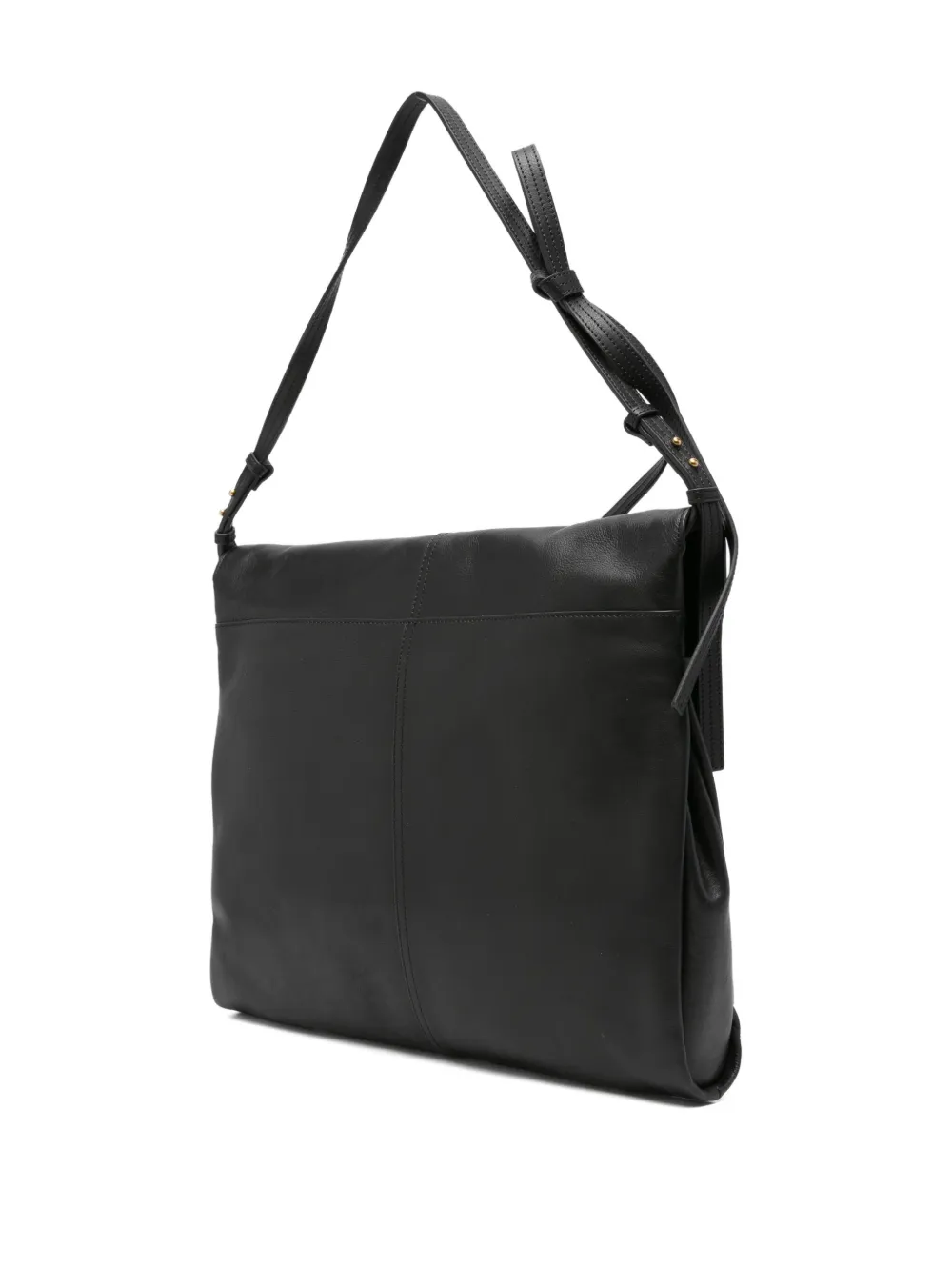 Patrizia Pepe Flap-closure Leather Shoulder Bag In Black
