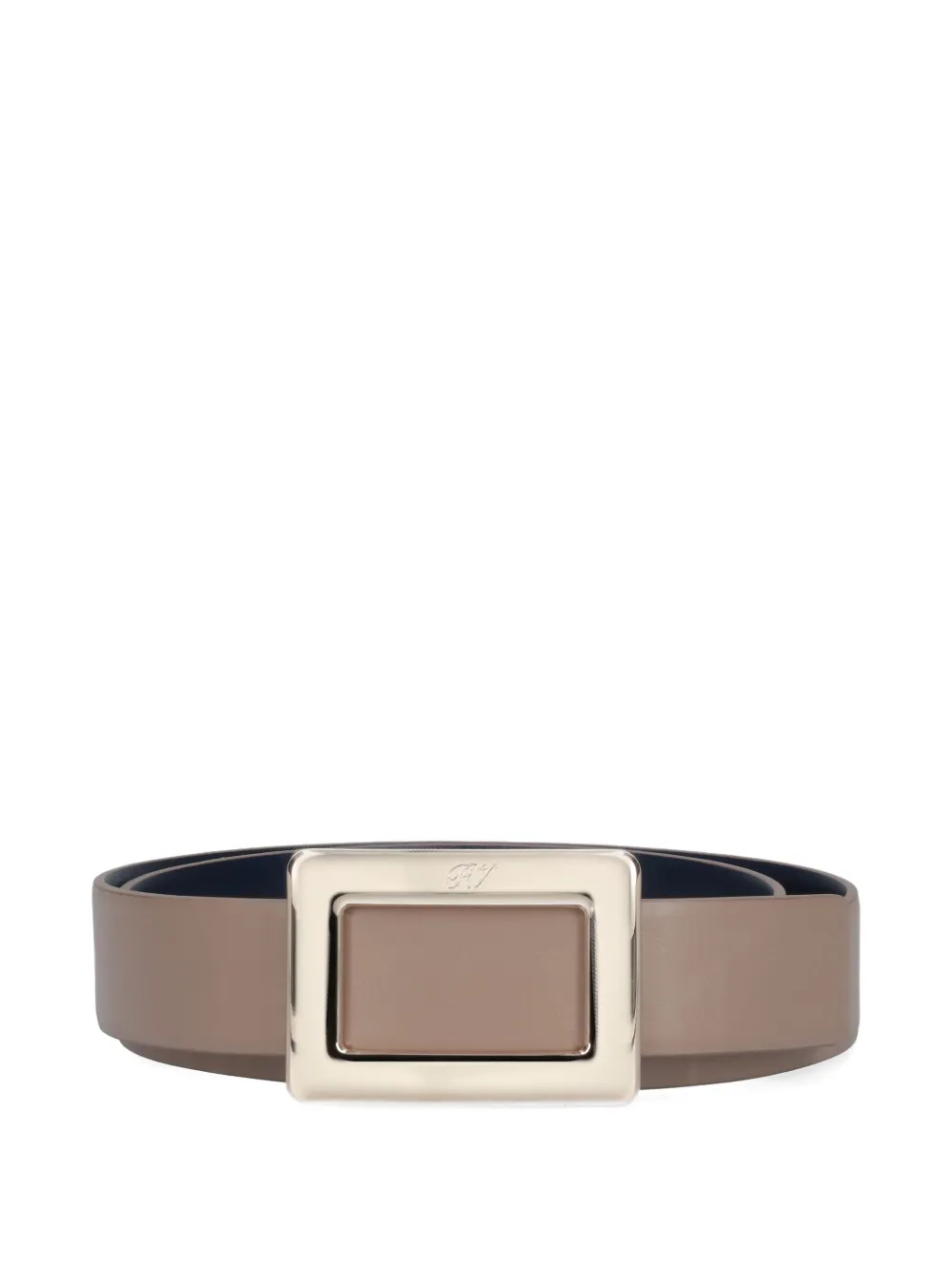 Roger Vivier rectangle-buckle leather belt | Neutrals | Image 1